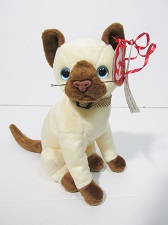 Siam, SITTING Siamese Cat<br>Ty - Beanie Baby<br>(Click on picture-FULL DETAILS)